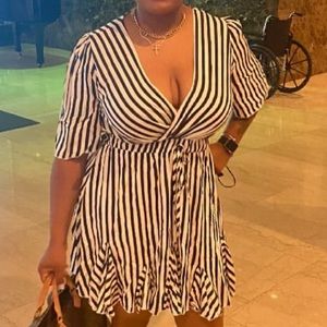 Casual stripe cute dress